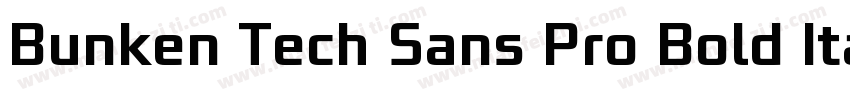 Bunken Tech Sans Pro Bold Italic字体转换